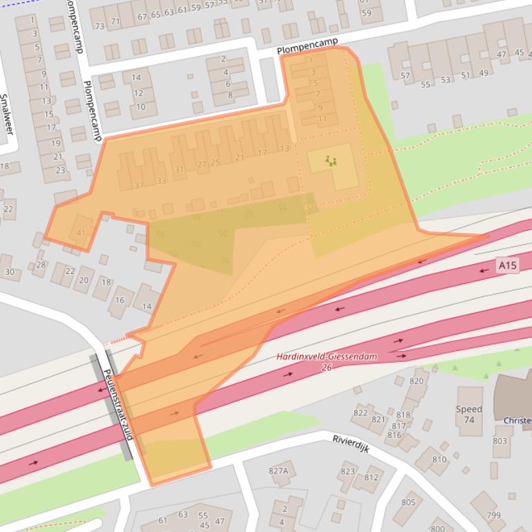 Kaart van postcodegebied 3371PD.