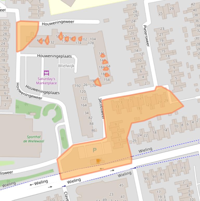 Kaart van postcodegebied 3371PJ.