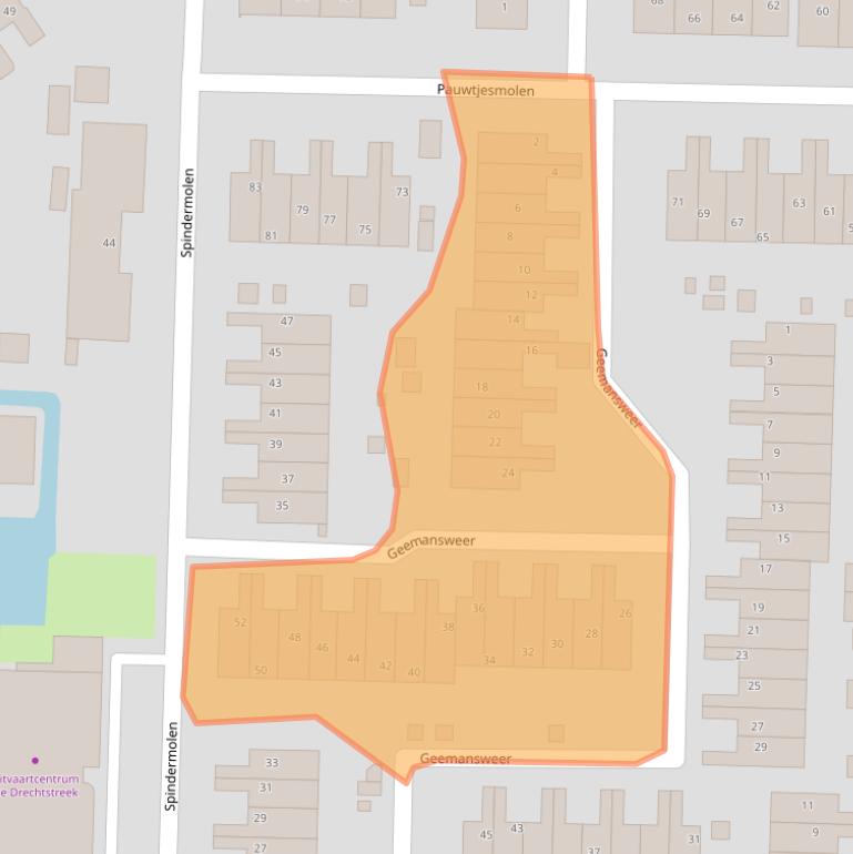 Kaart van postcodegebied 3371RE.