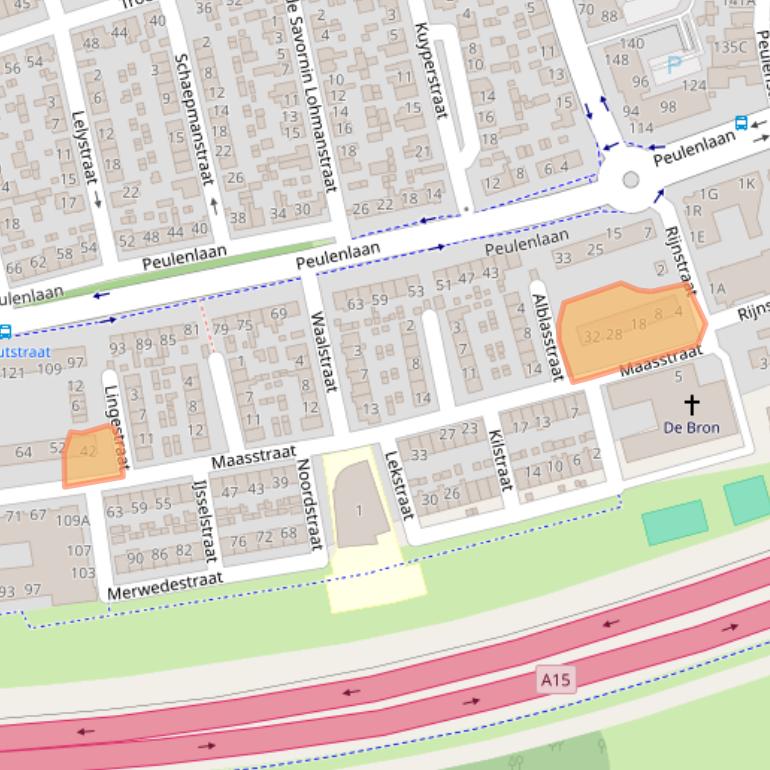 Kaart van postcodegebied 3371SL.