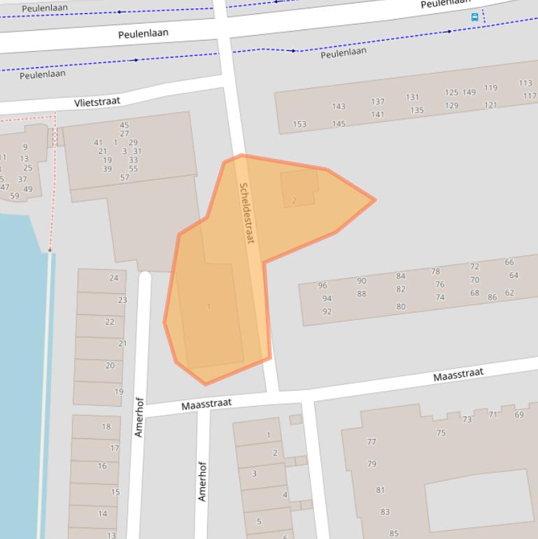 Kaart van postcodegebied 3371SV.