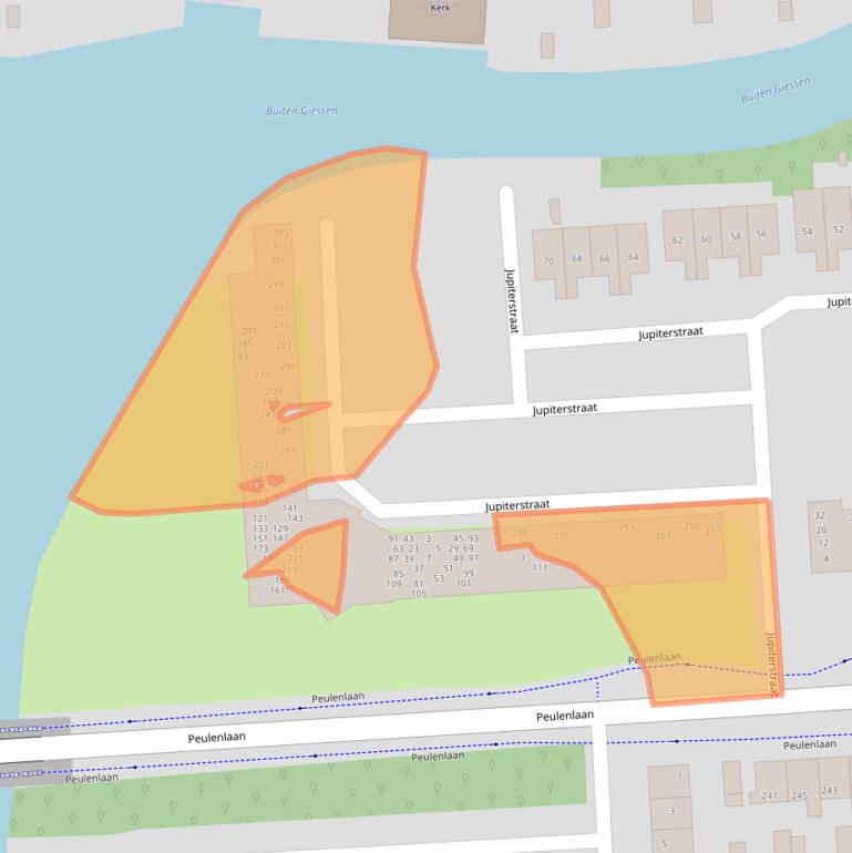 Kaart van postcodegebied 3371TD.