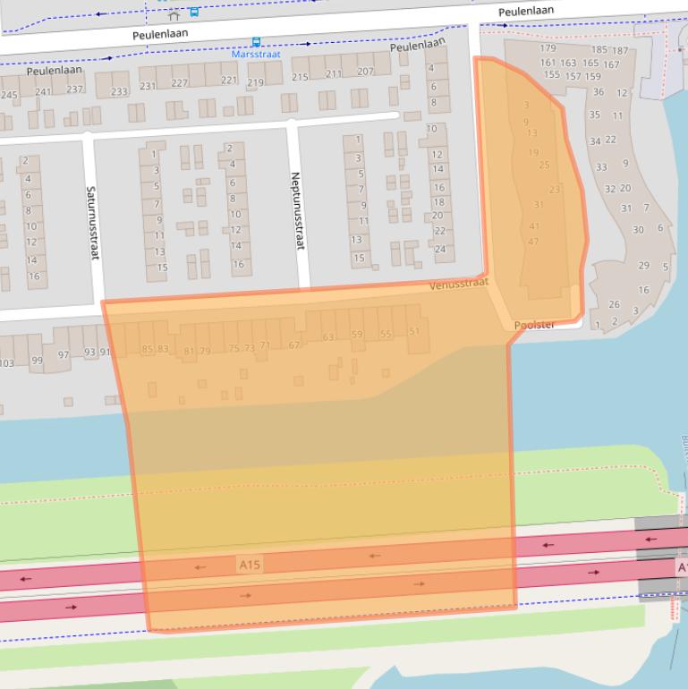 Kaart van postcodegebied 3371TN.