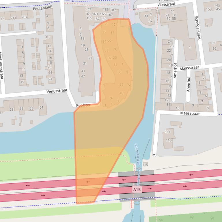 Kaart van postcodegebied 3371TS.