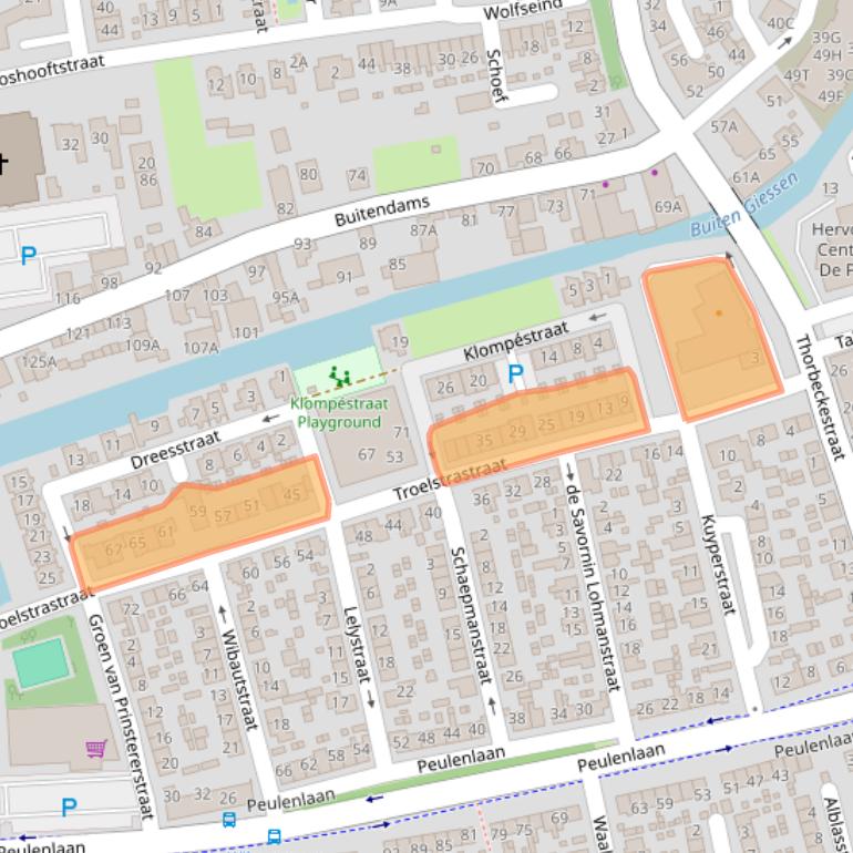 Kaart van postcodegebied 3371VJ.