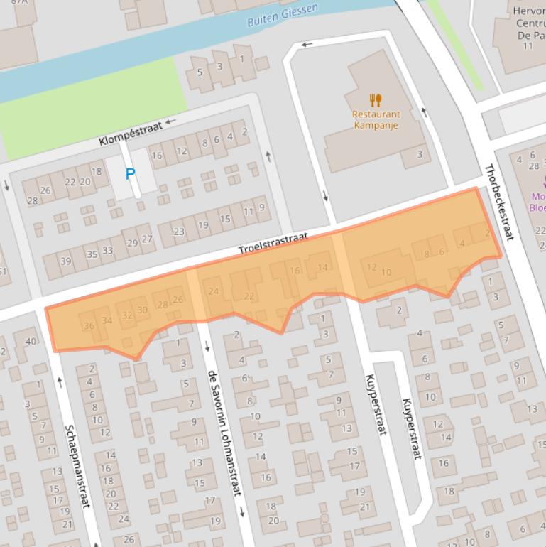 Kaart van postcodegebied 3371VK.