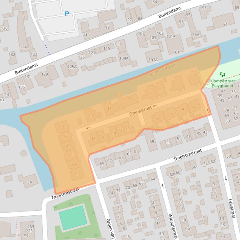 Kaart van postcodegebied 3371VR.