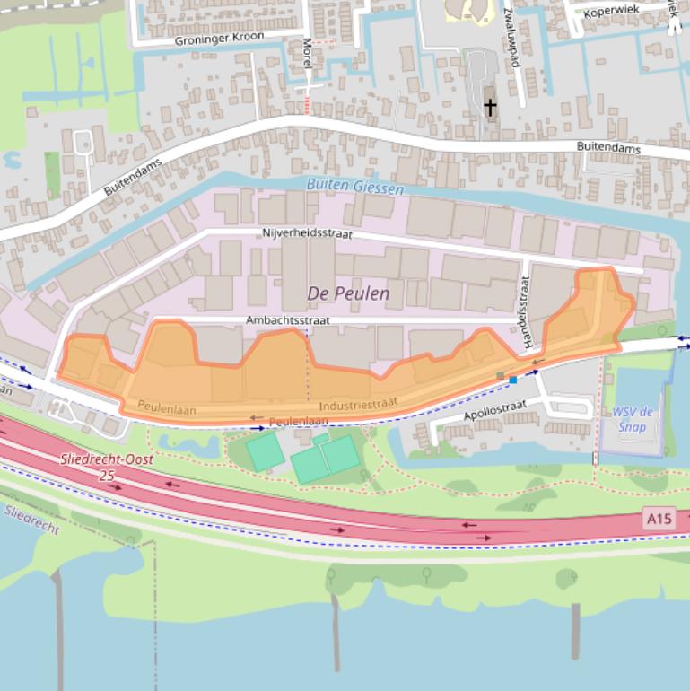 Kaart van postcodegebied 3371XD.