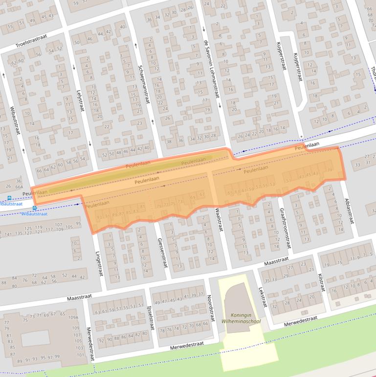 Kaart van postcodegebied 3371XH.