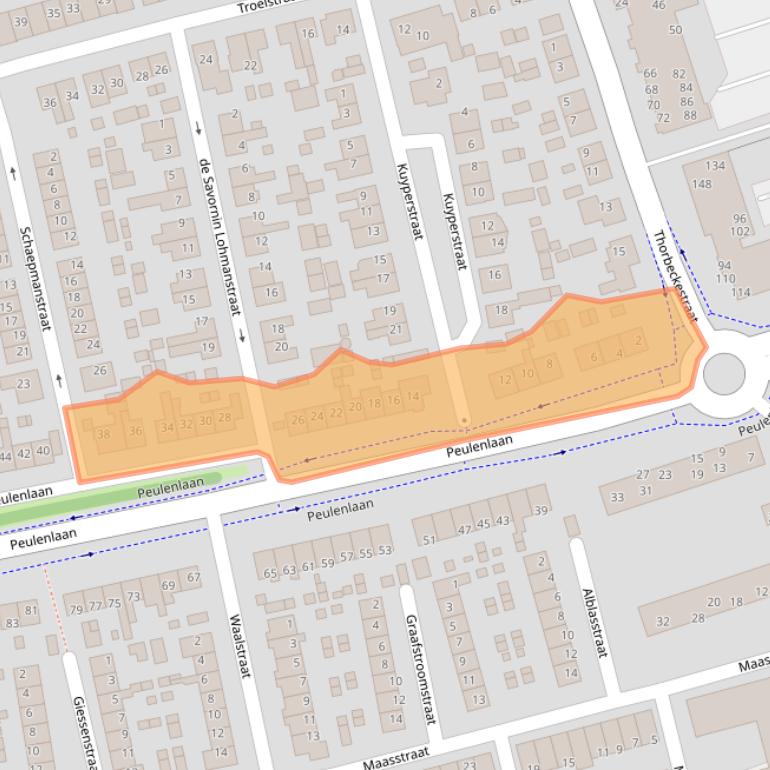Kaart van postcodegebied 3371XM.