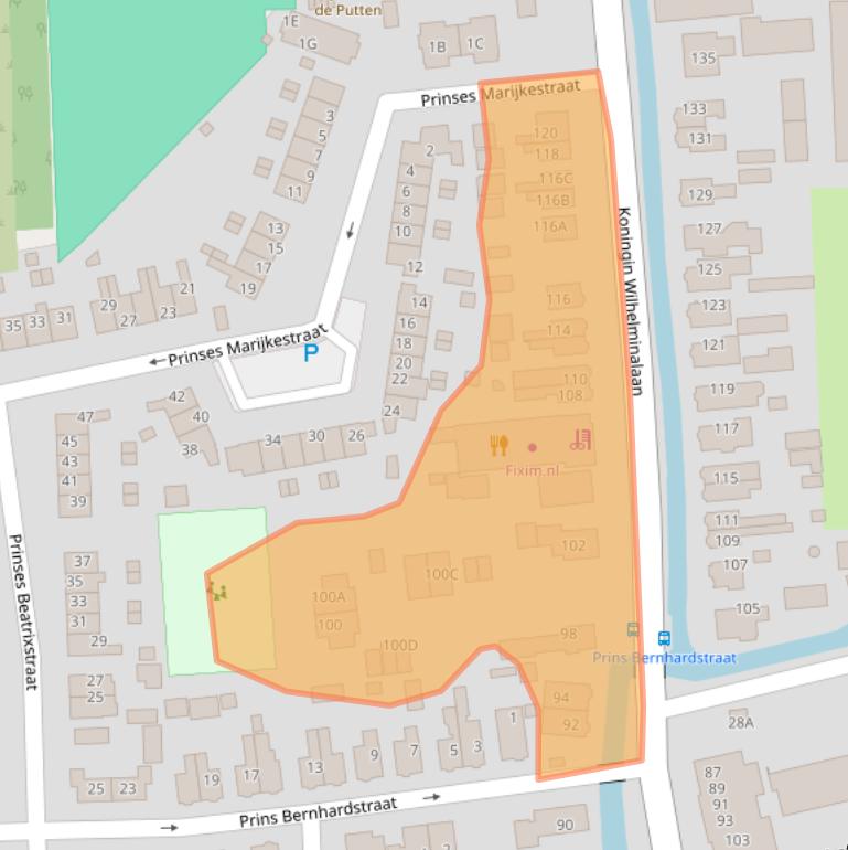 Kaart van postcodegebied 3372AG.