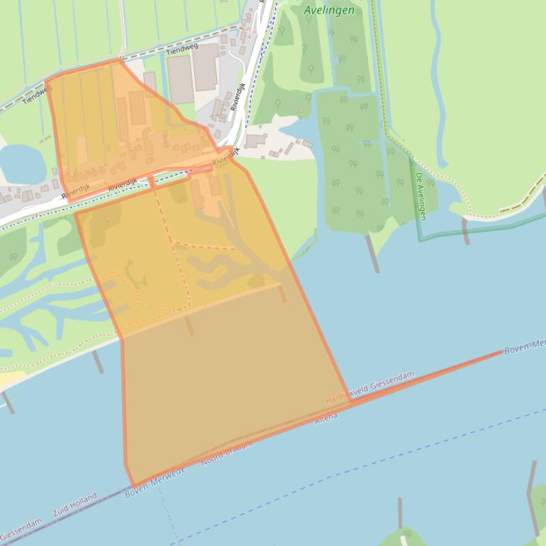 Kaart van postcodegebied 3372BG.