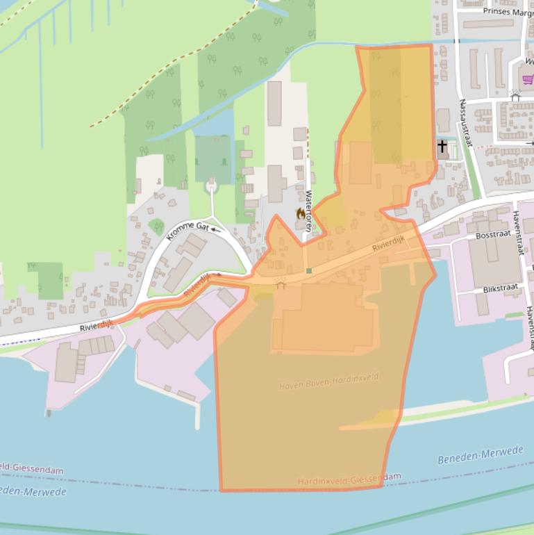 Kaart van postcodegebied 3372BV.