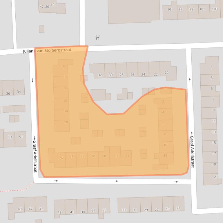 Kaart van postcodegebied 3372CB.