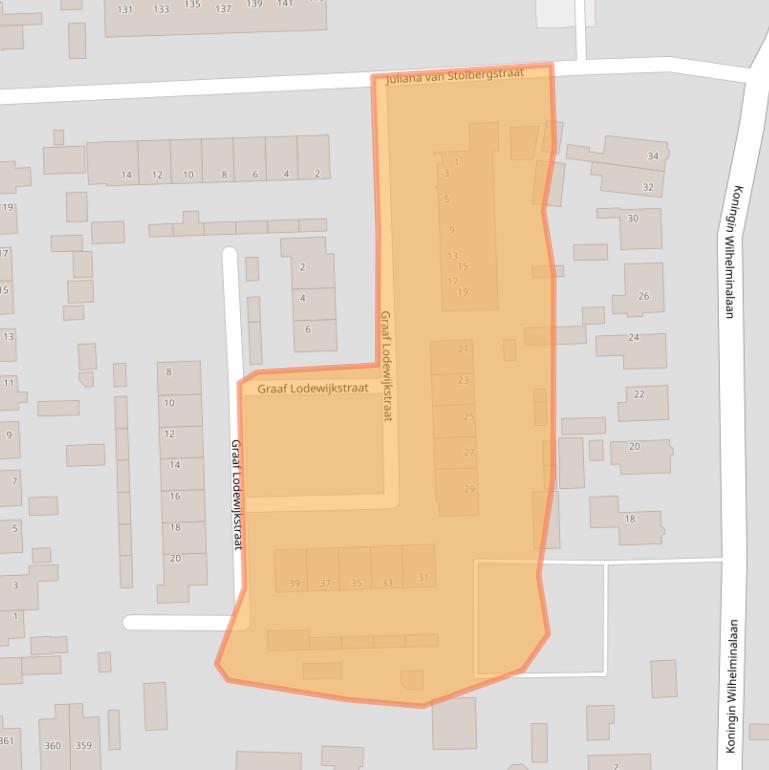 Kaart van postcodegebied 3372CC.