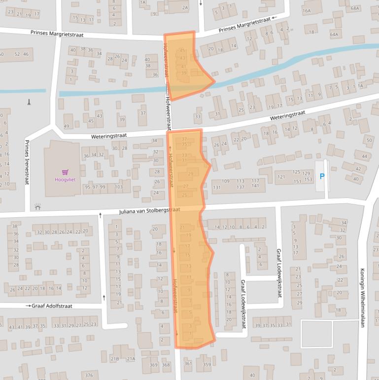 Kaart van postcodegebied 3372CE.