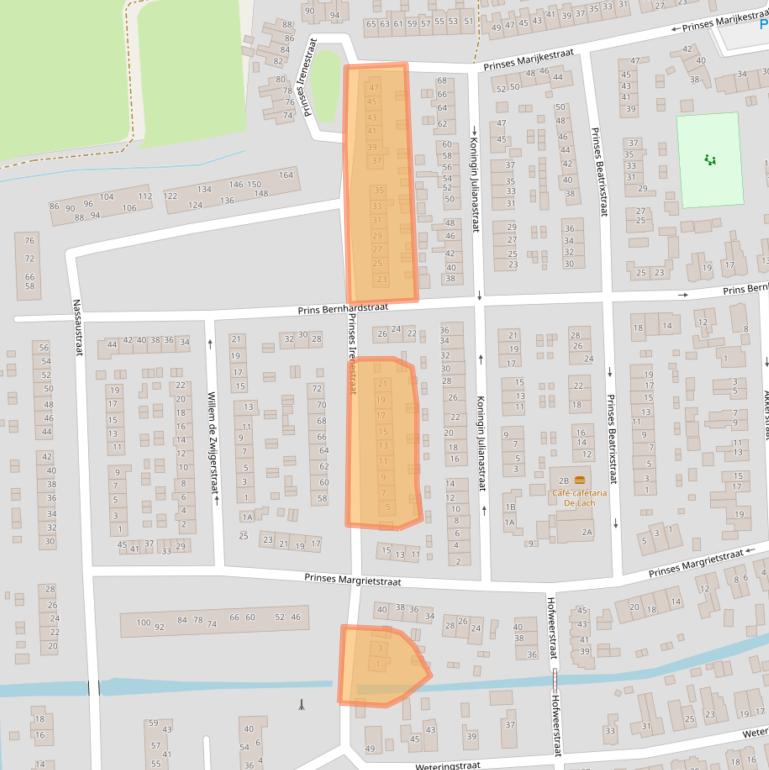 Kaart van postcodegebied 3372CL.