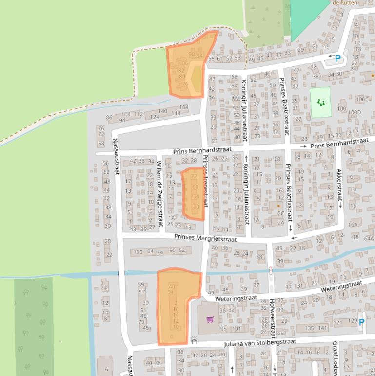 Kaart van postcodegebied 3372CM.