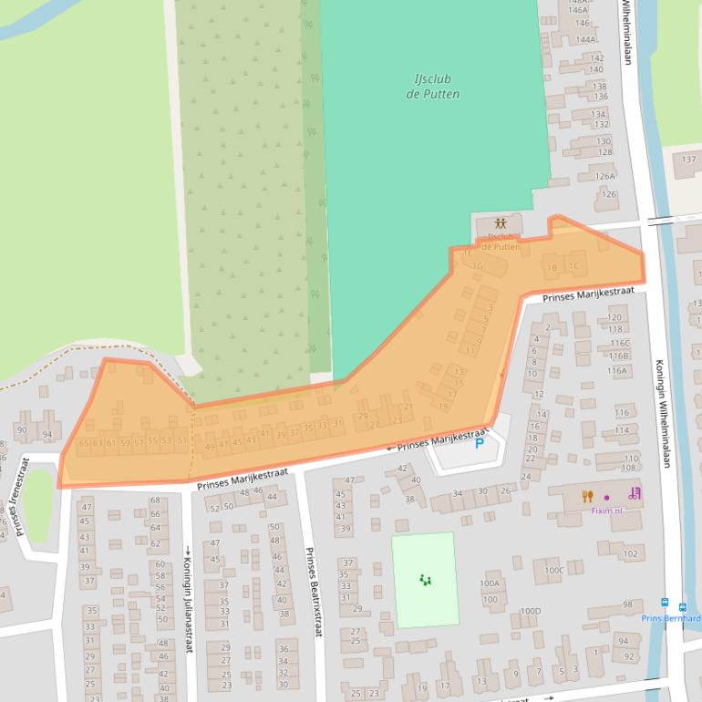 Kaart van postcodegebied 3372CN.