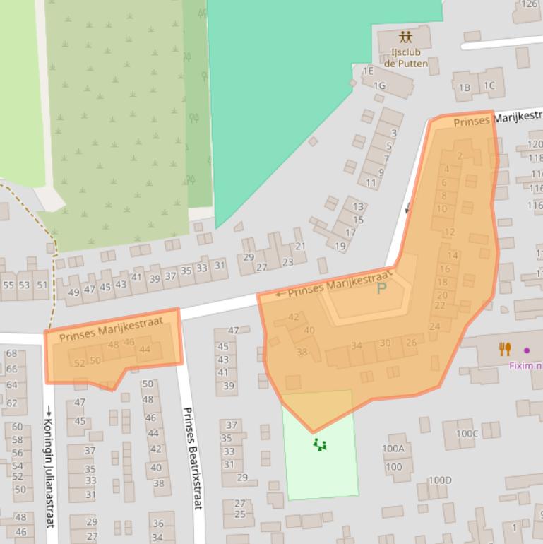 Kaart van postcodegebied 3372CP.