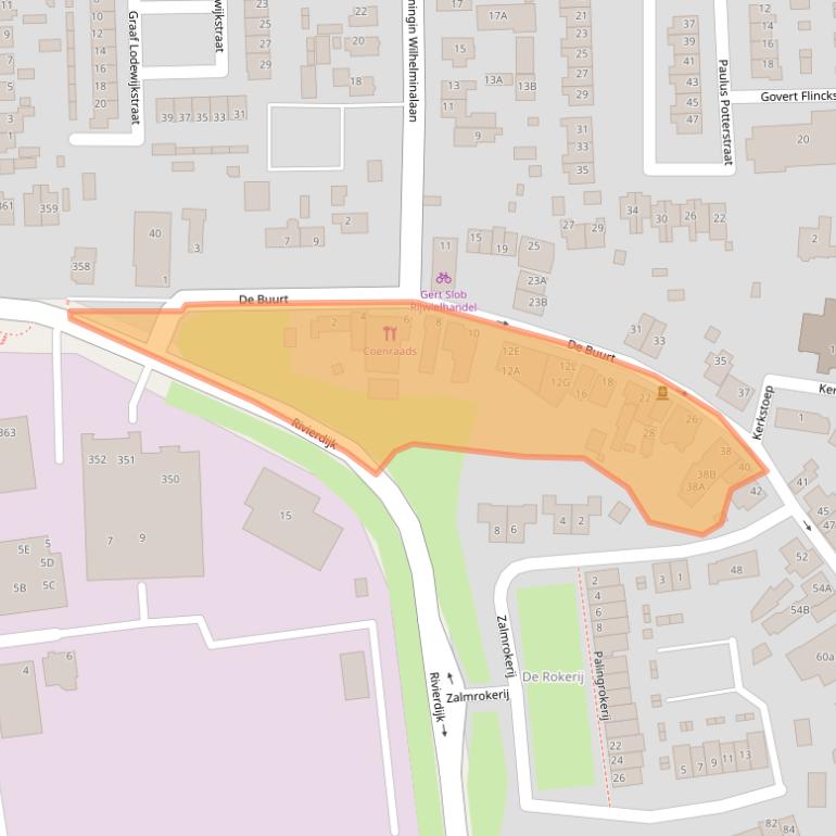 Kaart van postcodegebied 3372DC.