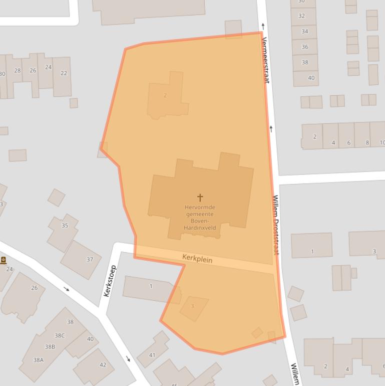 Kaart van postcodegebied 3372DE.