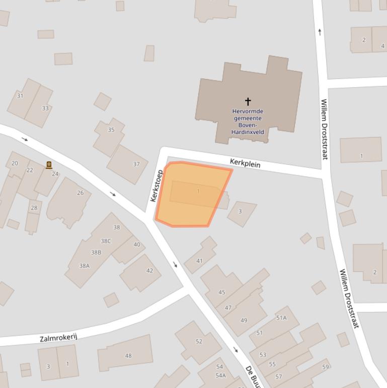 Kaart van postcodegebied 3372DG.