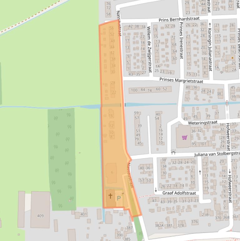 Kaart van postcodegebied 3372EE.