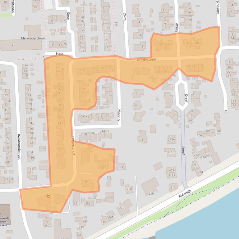 Kaart van postcodegebied 3372VA.