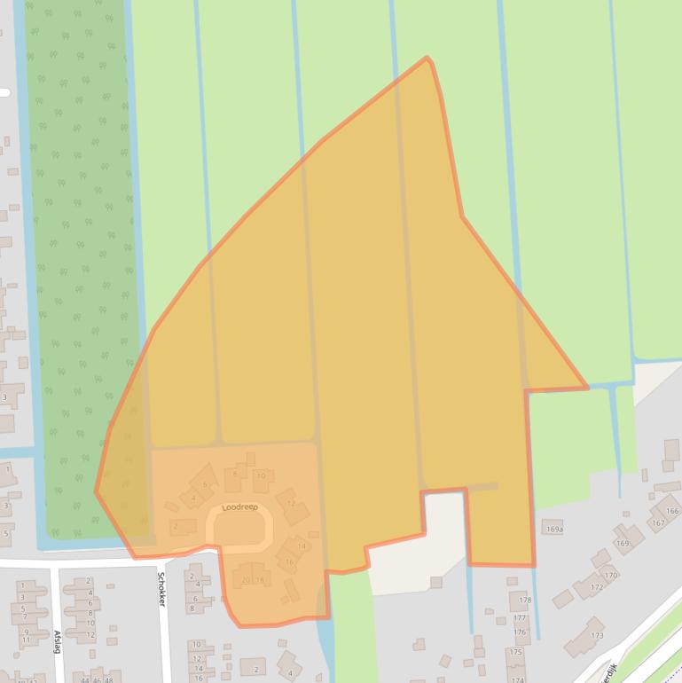 Kaart van postcodegebied 3372VM.