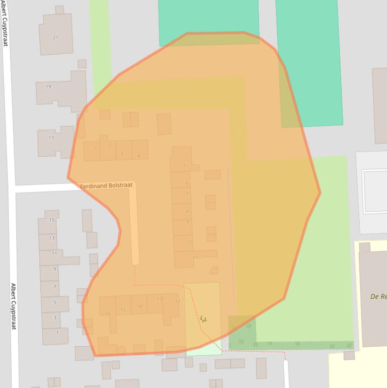 Kaart van postcodegebied 3372XB.