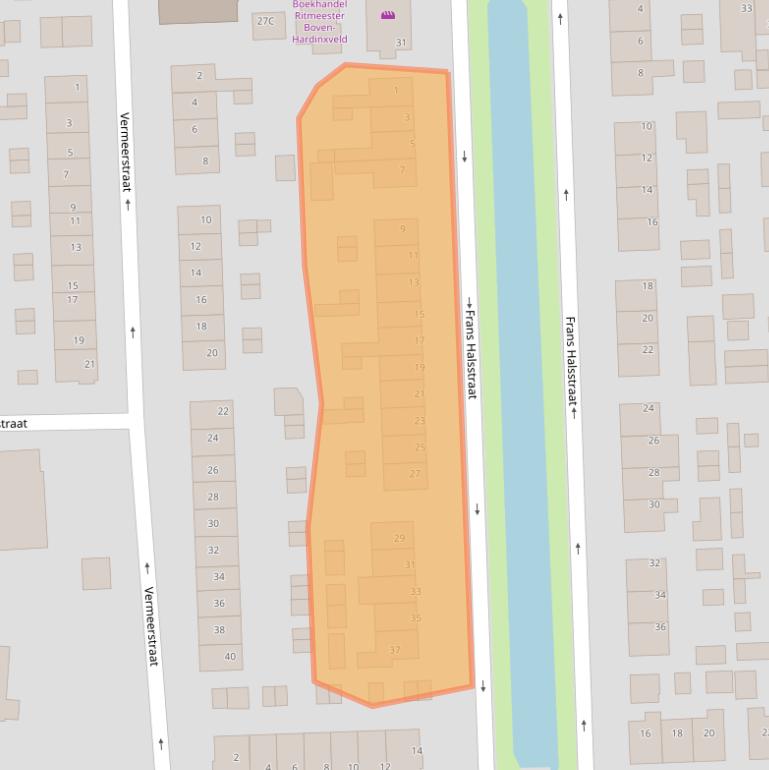 Kaart van postcodegebied 3372XC.