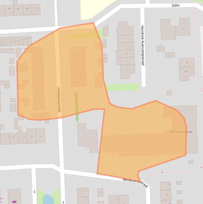 Kaart van postcodegebied 3372XG.