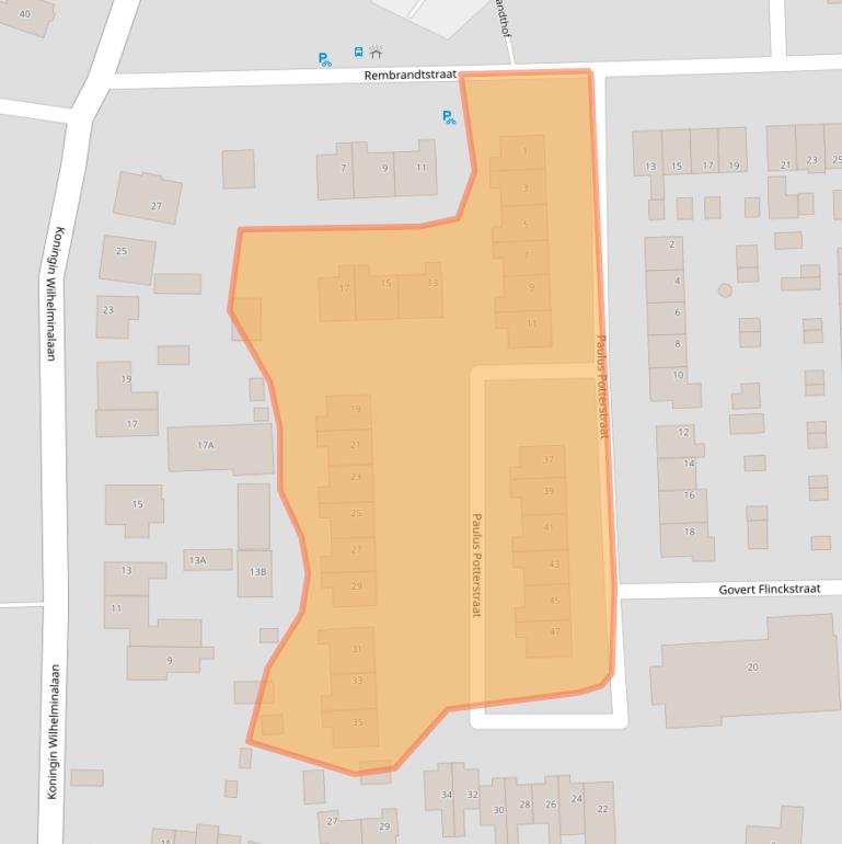 Kaart van postcodegebied 3372XK.