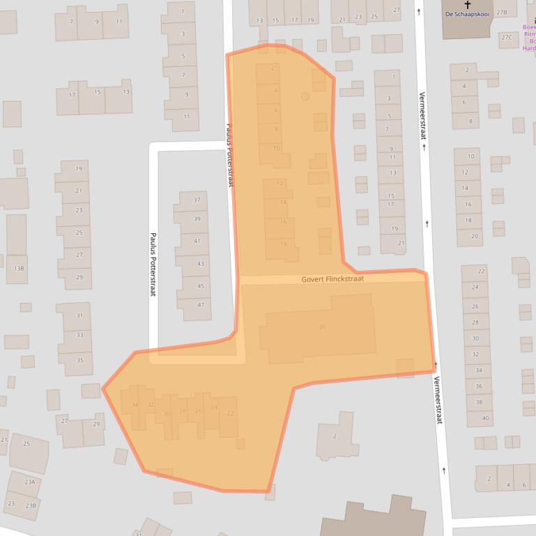 Kaart van postcodegebied 3372XL.