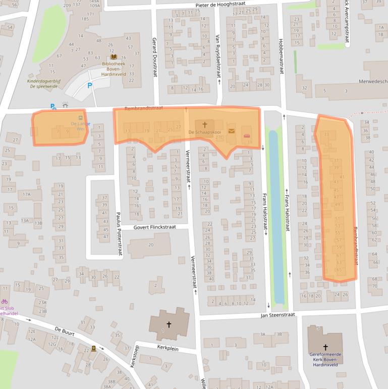 Kaart van postcodegebied 3372XM.