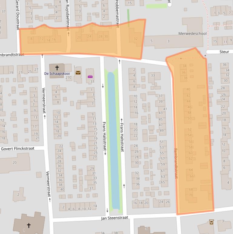 Kaart van postcodegebied 3372XN.