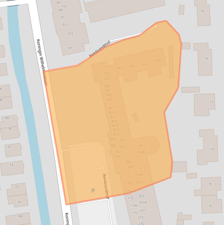 Kaart van postcodegebied 3372XW.