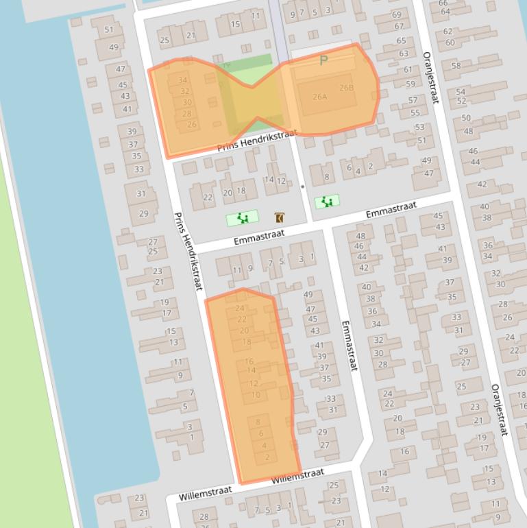 Kaart van postcodegebied 3373AN.