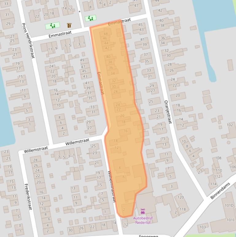 Kaart van postcodegebied 3373AS.