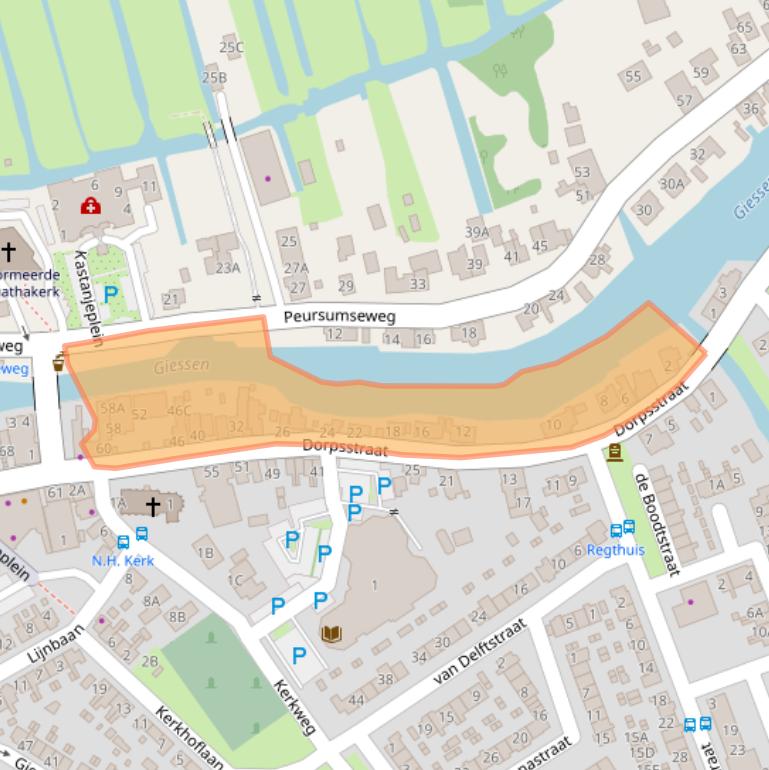 Kaart van postcodegebied 3381AG.