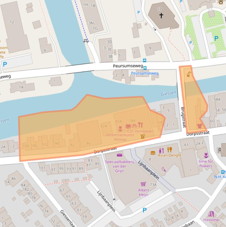 Kaart van postcodegebied 3381AH.