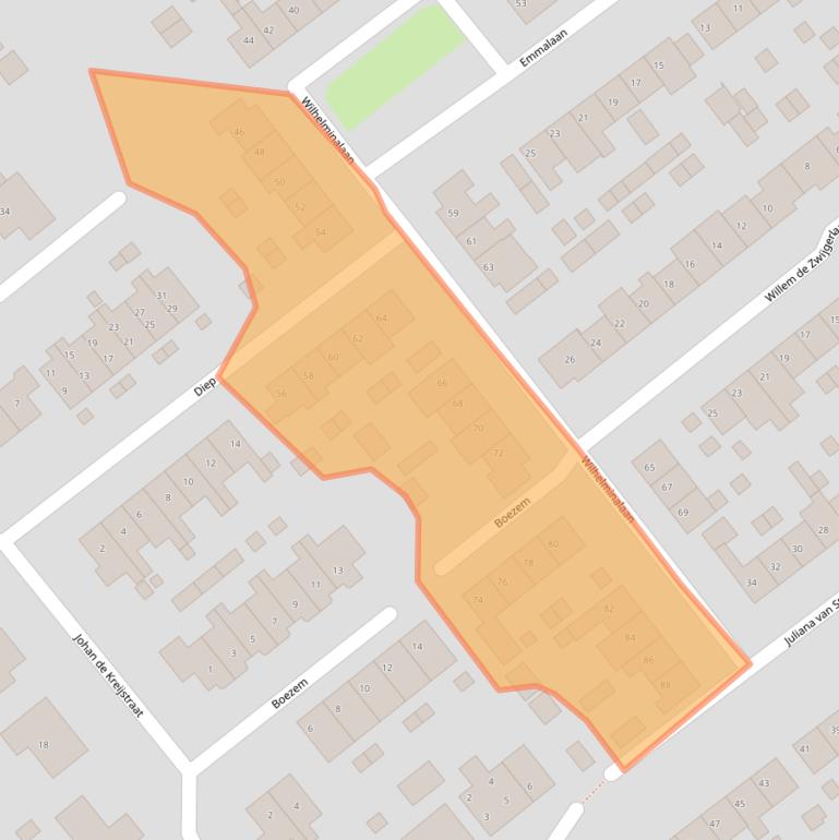 Kaart van postcodegebied 3381BR.