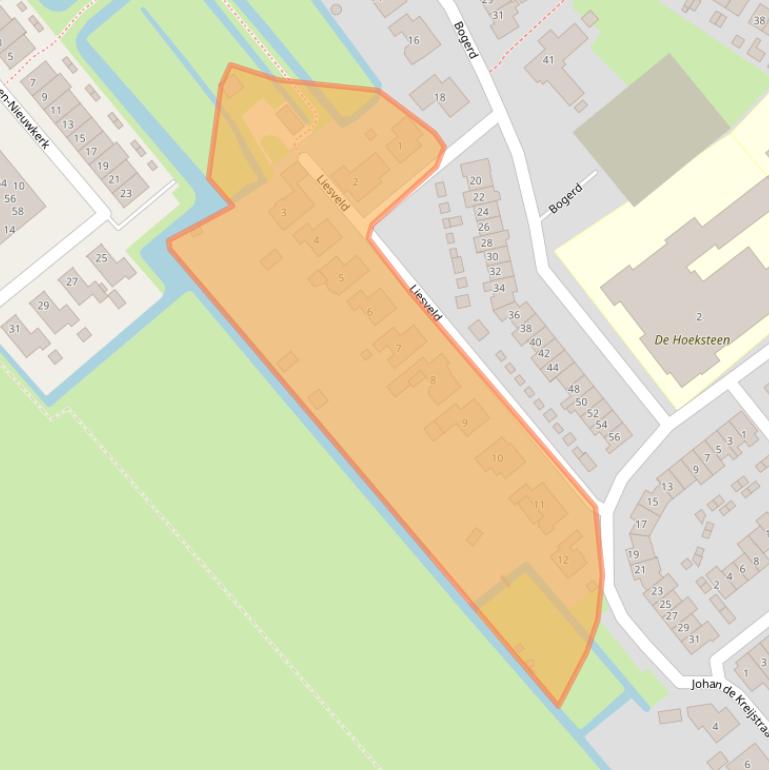 Kaart van postcodegebied 3381DB.