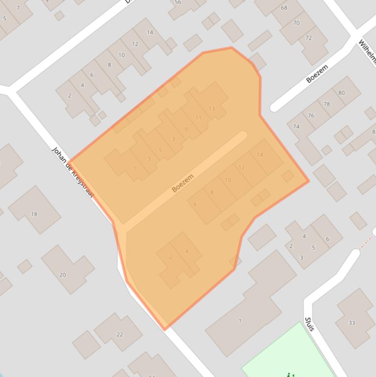 Kaart van postcodegebied 3381DJ.