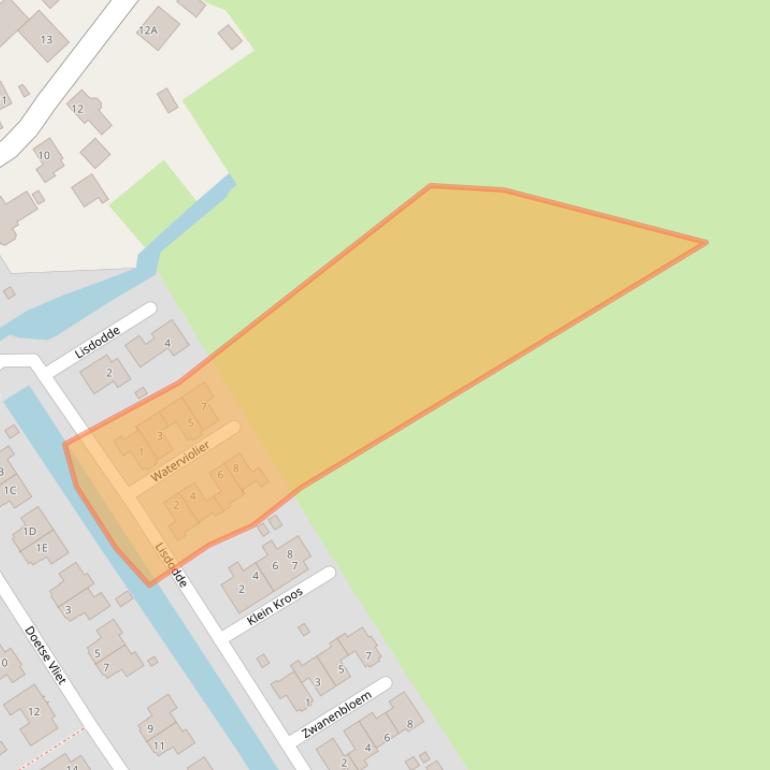 Kaart van postcodegebied 3381HE.