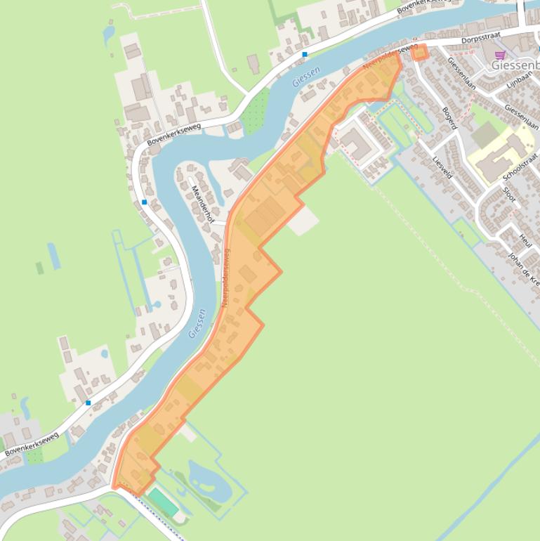 Kaart van postcodegebied 3381JP.