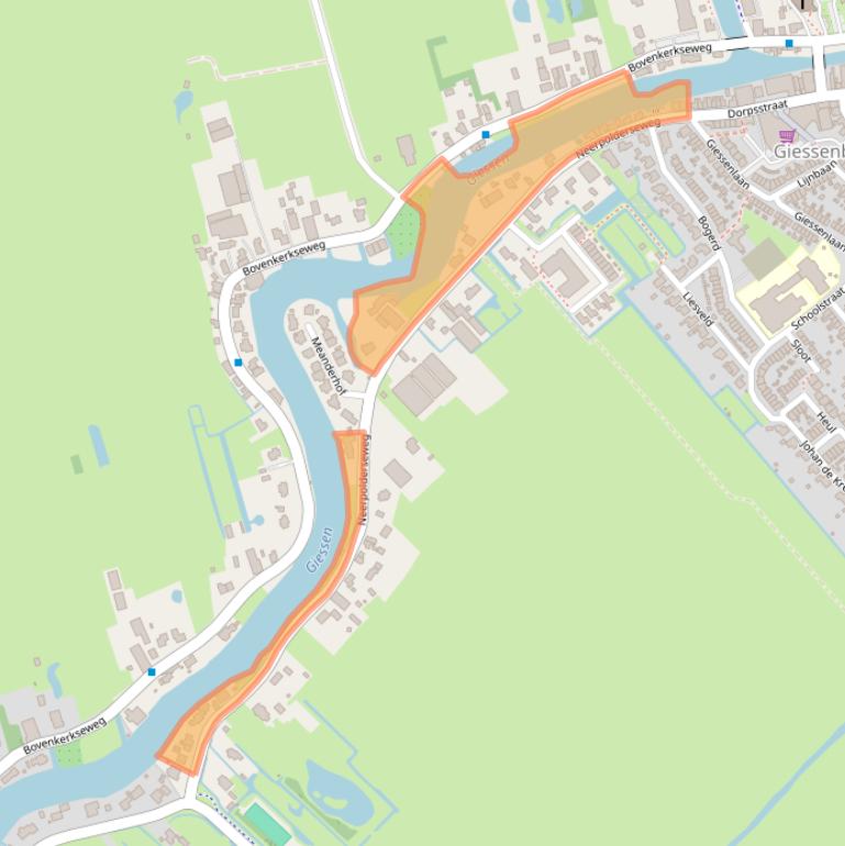 Kaart van postcodegebied 3381JS.