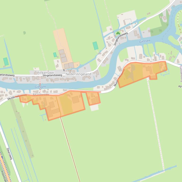 Kaart van postcodegebied 3381KN.