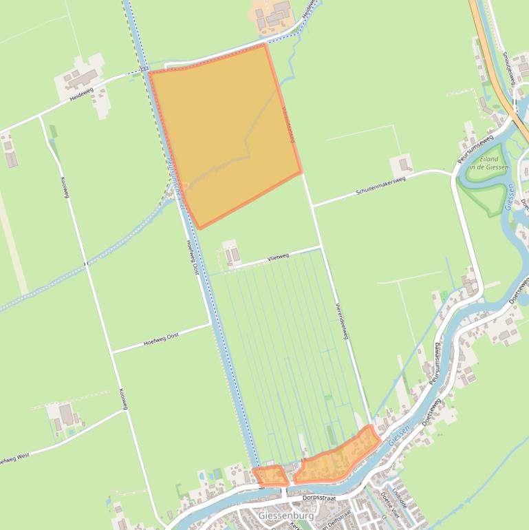 Kaart van postcodegebied 3381KT.